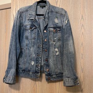Distressed Blue Jean Jacket